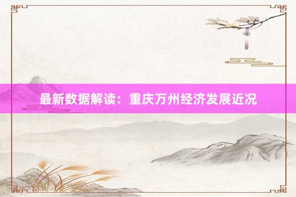 最新数据解读：重庆万州经济发展近况